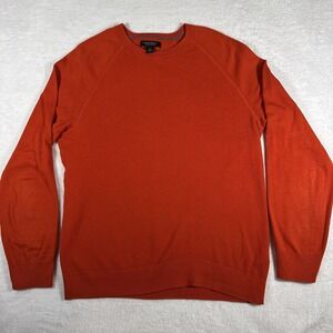 Banana Republic Women's M Supima Cotton Orange Textured Front Crewneck Sweater